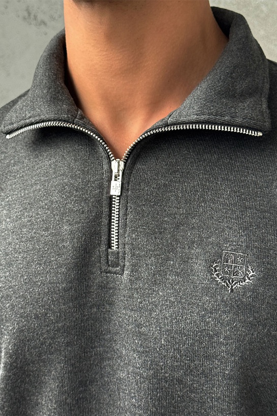 Утеплённая кофта Loro Piana zip-neck - Grey