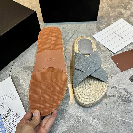 Мужские шлёпанцы Ermenegildo Zegna suede - Blue