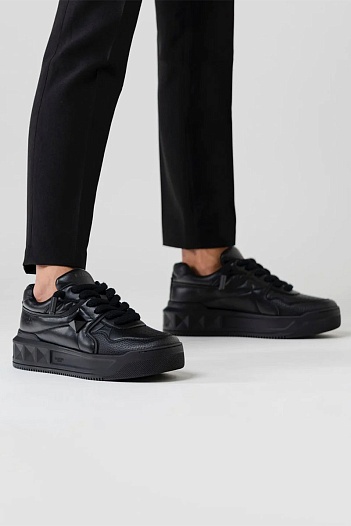 Кожаные кроссовки Valentino One Stud XL - Black   