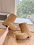 Женские ботинки  Balenciaga Premium Alaska Fur Low Boot  - Brown