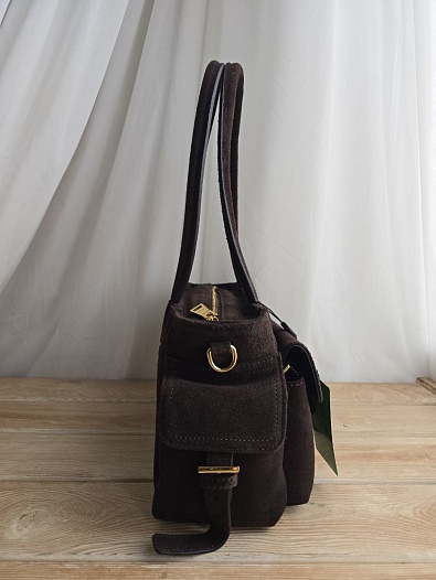 Замшевая сумка Prada 30x16 см   