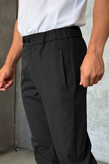 Мужские чёрные брюки Zilli slim fit   
