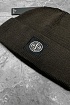 Зелёная шапка Stone Island compass-patch