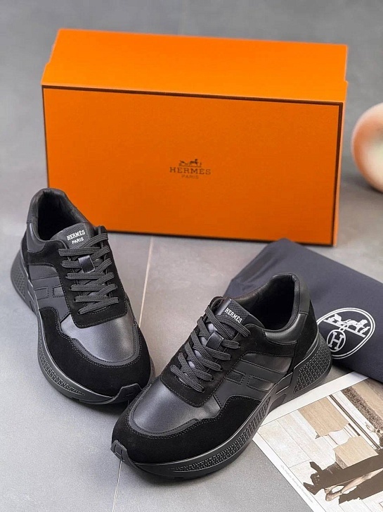 Мужские комбинированные кроссовки Hermes