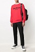Мужской красный свитшот Balmain Paris logo-print