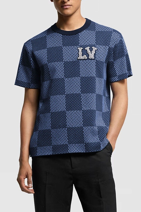 Оверсайз футболка Louis Vuitton Premium crystal logo-patch
