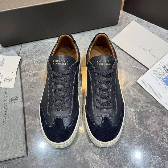 Мужские комбинированные кроссовки Brunello Cucinelli