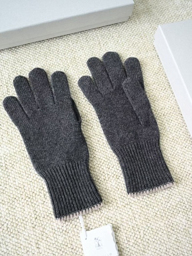Кашемировые перчатки Brunello Cucinelli premium - Dark Grey   