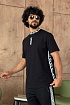 Чёрная мужская футболка Versace La Greca trim