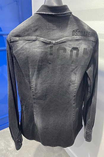 Мужская джинсовая рубашка Dsquared2 "ICON" - Grey   