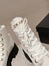 Женские кожаные ботинки с мехом Chanel Premium
