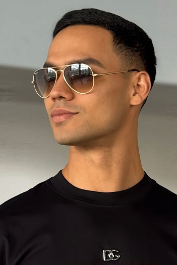 Солнцезащитные очки Ray-Ban Aviator Large Metal - Brown   