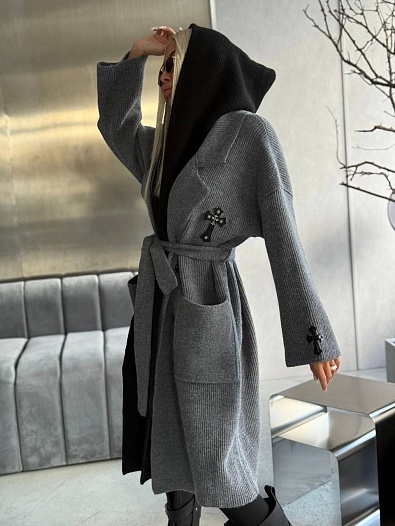 Женский вязаный кардиган Chrome Hearts premium   