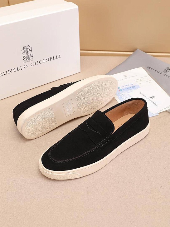 Мужские замшевые лоферы Brunello Cucinelli