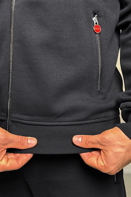 Кофта на молнии Kiton серого цвета