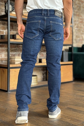 Мужские тёмно-синие джинсы Calvin Klein slim fit   