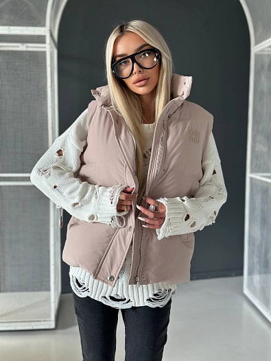 Женская бежевая жилетка MIU MIU   