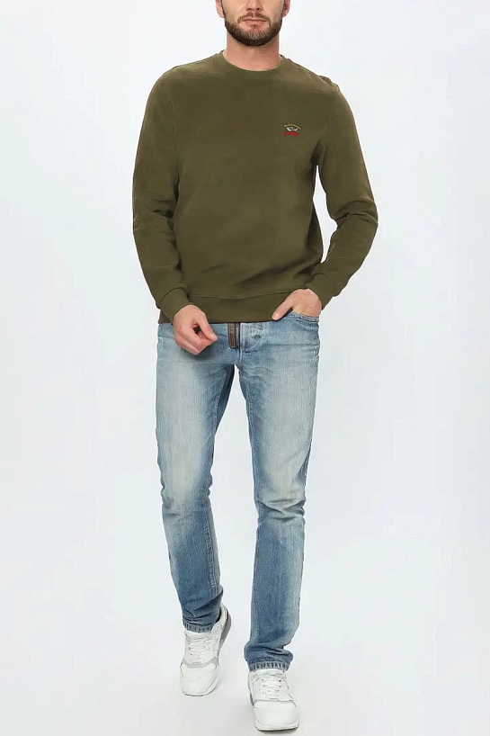 Мужской зелёный свитшот Paul & Shark