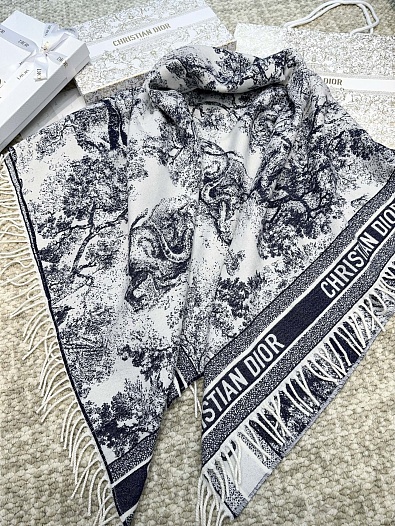 Шарф Dior Toile de Jouy Sauvage premium 140x140 см   