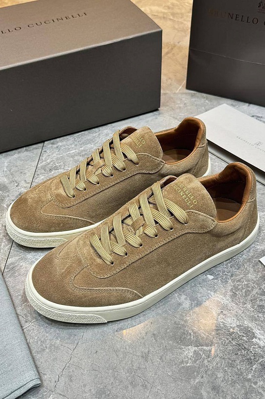 Мужские замшевые кроссовки Brunello Cucinelli