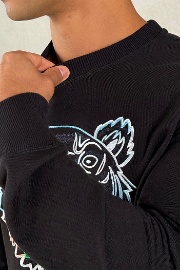 Свитшот чёрного цвета Kenzo Gradient Tiger   