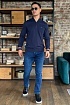 Мужской джемпер Burberry quarter-zip - Navy
