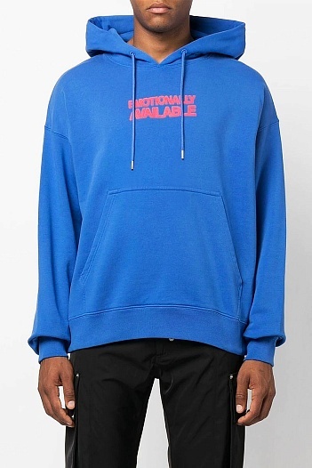 Синее худи Off-White Emotion Arrow-print   
