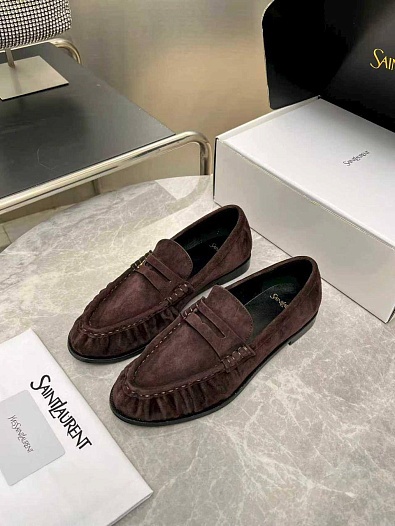Женские замшевые лоферы Yves Saint Laurent premium premium   