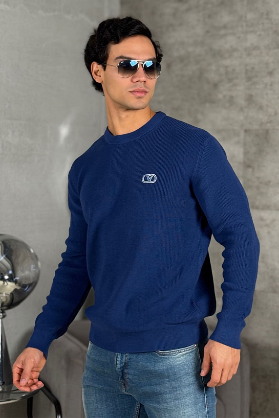 Мужской синий свитер Valentino Vlogo Signature