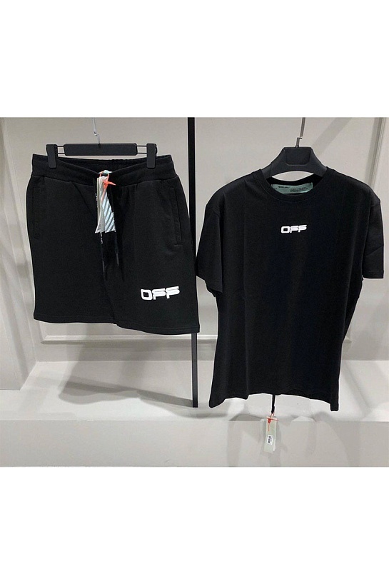 Чёрная оверсайз футболка Off-White "Cabin Baggage"