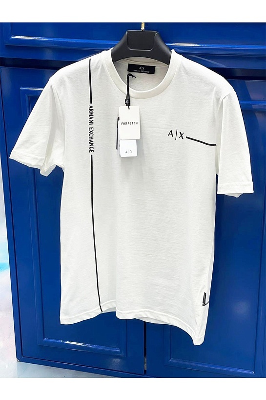 Мужская белая футболка Armani Exchange