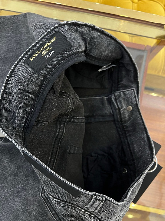 Мужские чёрные джинсы Dolce & Gabbana slim fit