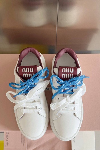 Женские кроссовки MIU MIU Premium - White / Red   