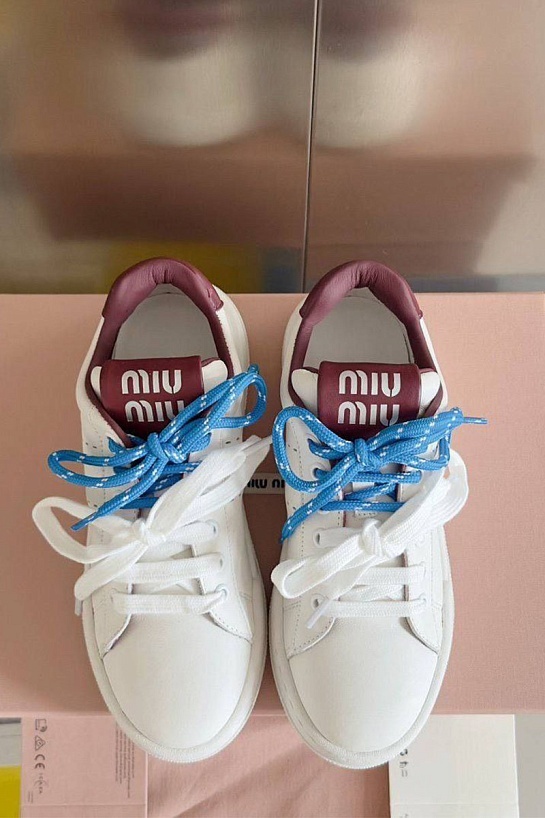 Женские кроссовки MIU MIU Premium - White / Red