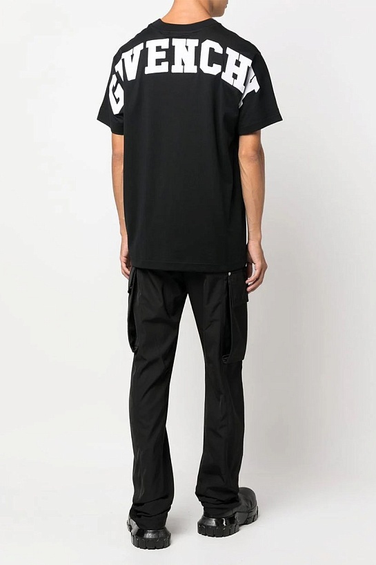 Чёрная оверсайз футболка Givenchy Eiffel Tower