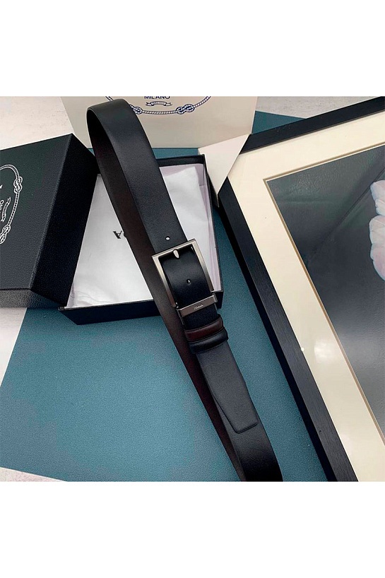 Кожаный ремень Prada (ширина 3.5 см, длина 120 см)