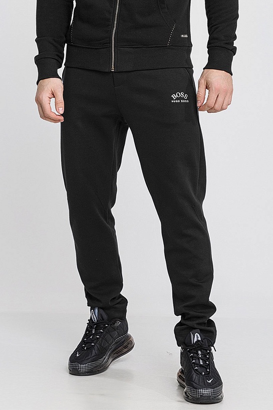 Чёрные спортивные штаны Hugo Boss logo-embroidered