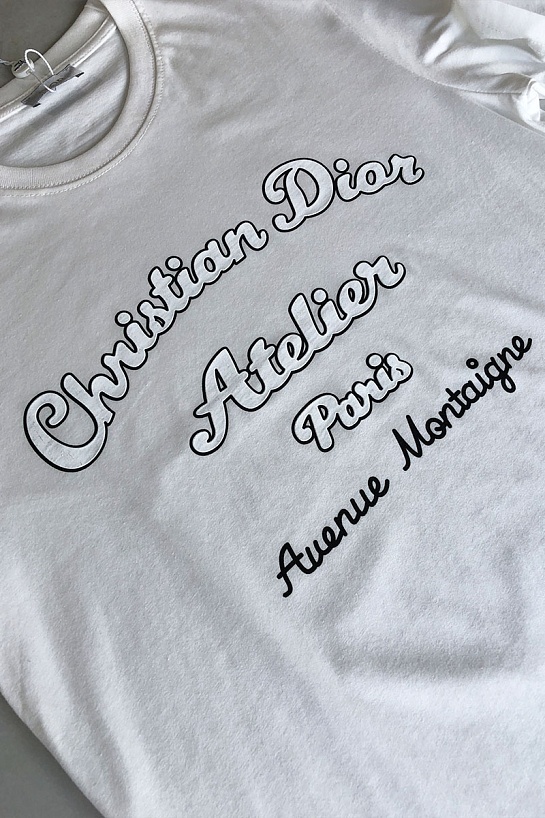 Белая мужская футболка Christian Dior Atelier