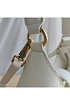 Кожаная сумка Mini Brioche Hobo 22x13.5 см - White