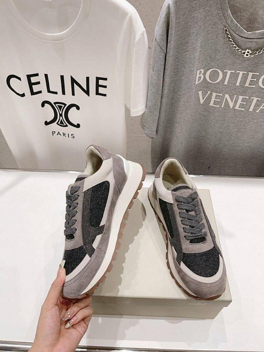 Женские замшевые кроссовки Brunello Cucinelli premium