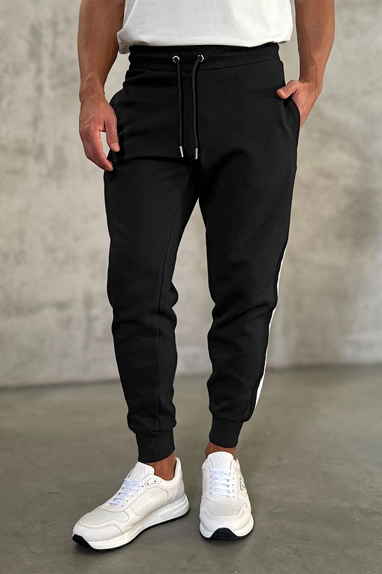 Чёрные спортивные штаны Moncler logo-patch