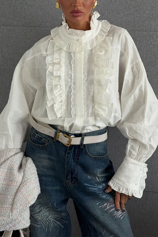 Женская белая рубашка Valentino