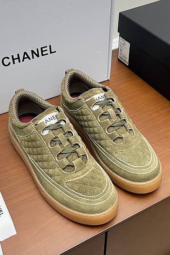 Женские замшевые кроссовки Chanel premium   
