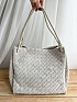 Замшевая сумка Bottega Veneta 35x24 см - White