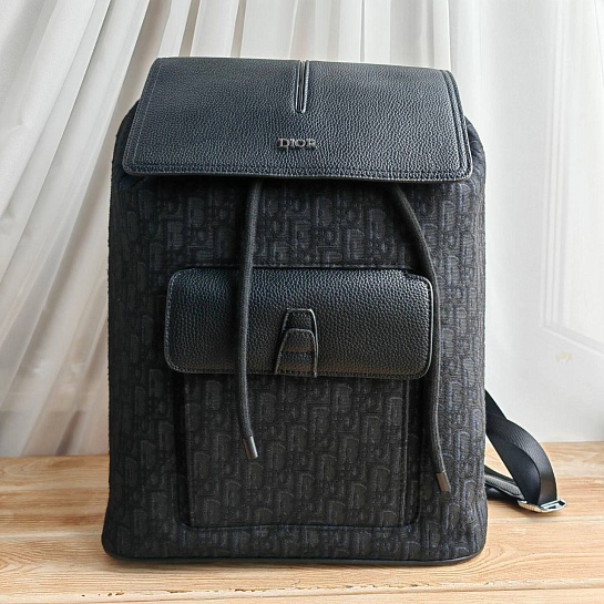 Рюкзак  Dior Oblique Jacquard 41x32 см - Black
