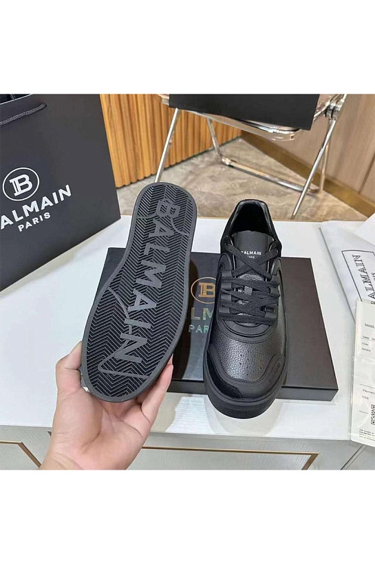 Кожаные кроссовки Balmain B-Skate Low-Top - Black