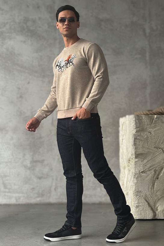 Мужские тёмно-синие джинсы Hugo Boss