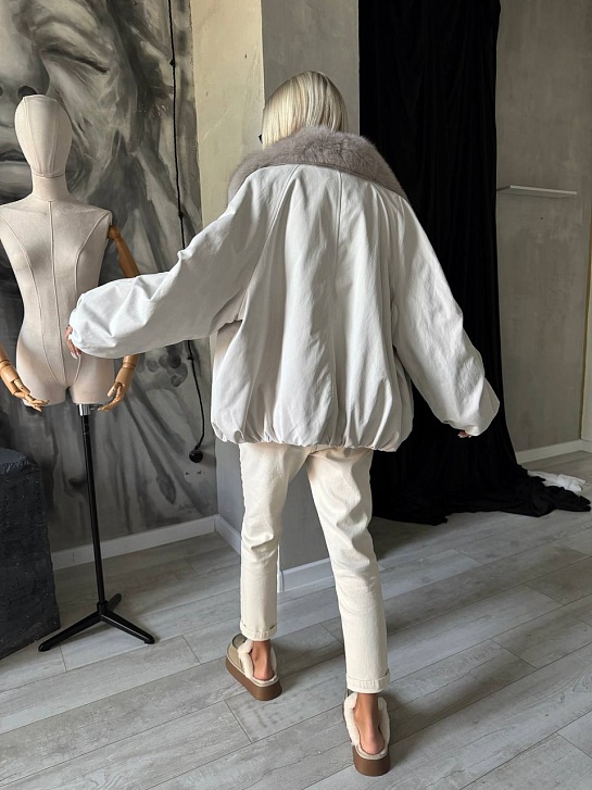 Женский бомбер с натуральным мехом Max Mara premium
