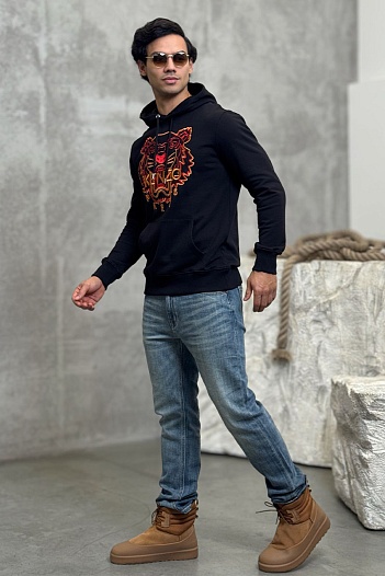 Мужское чёрное худи Kenzo The Year of the Tiger   