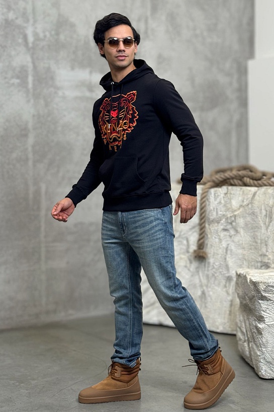 Мужское чёрное худи Kenzo The Year of the Tiger